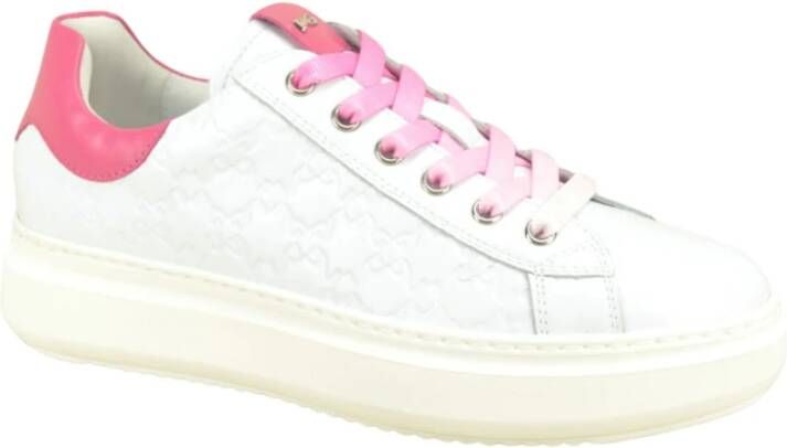 Nerogiardini Wit + Fuchsia Sneaker White Dames