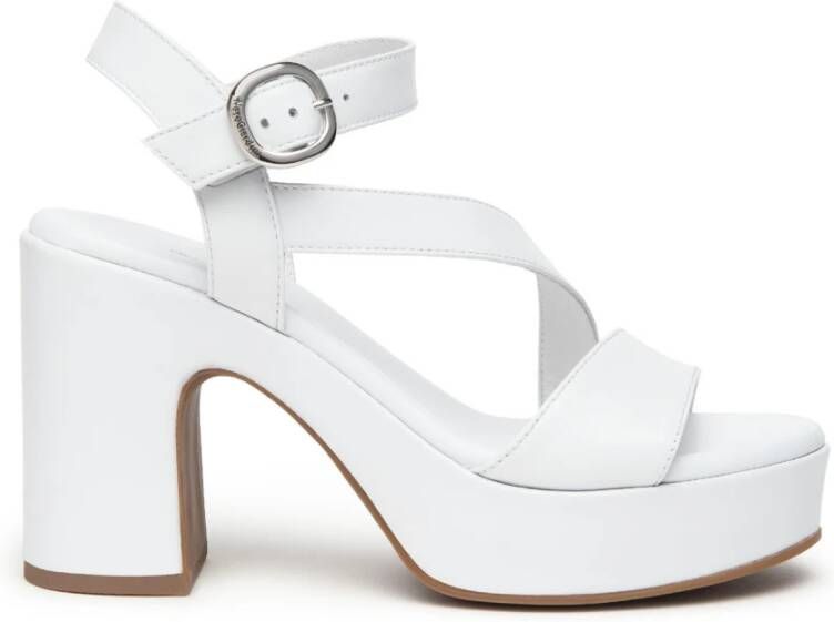 Nerogiardini Witte hoge hak platform sandalen