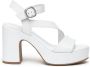 Nerogiardini Witte hoge hak platform sandalen - Thumbnail 1