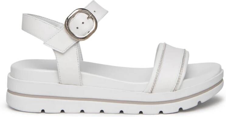 Nerogiardini Witte lage sandalen met stijl