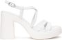 Nerogiardini Witte leren sandalen met plateau - Thumbnail 1