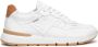 Nerogiardini Witte leren sneakers met contrastinzet - Thumbnail 1