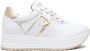 Nerogiardini Witte leren sneakers met gelamineerde inzetstukken - Thumbnail 1