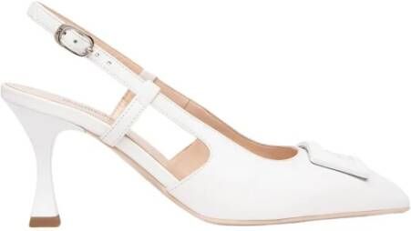 Nerogiardini Witte Nappa Slingback Sandalen White Dames