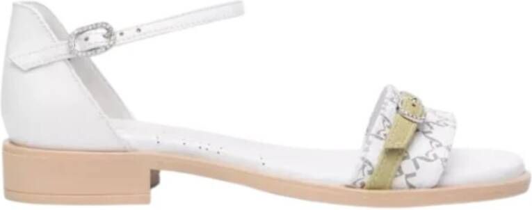 Nerogiardini Witte Platte Sandalen E513426D707