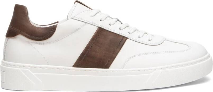Nerogiardini Witte Sneakers met Italiaans vak schap