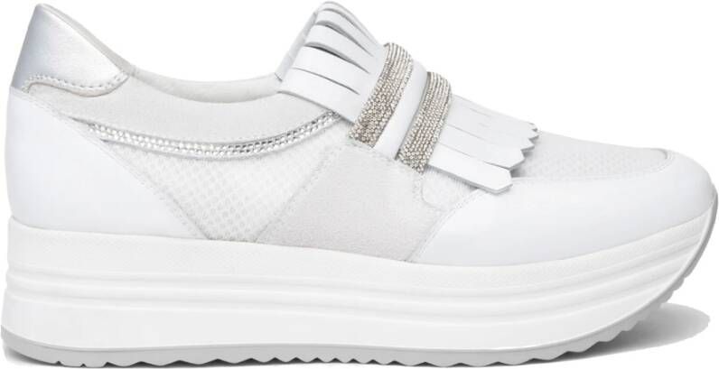 Nerogiardini Witte Sneakers voor Vrouwen Multicolor Dames