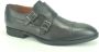 Nerogiardini Zwarte Geklede Loafers met 2 Gespen - Thumbnail 1