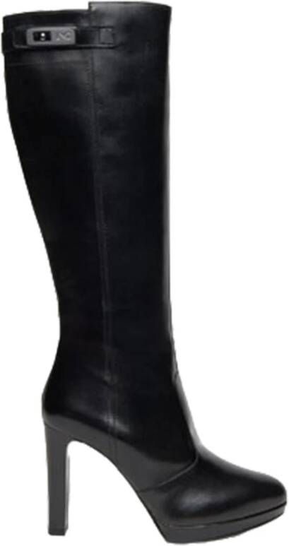 Nerogiardini Zwarte Casual Leren Dameslaars Black Dames