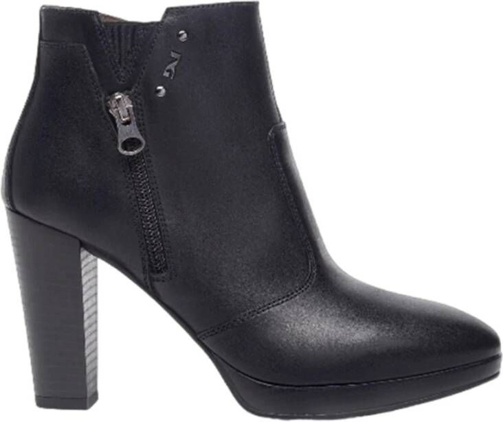 Nerogiardini Zwarte Dames Casual Leren Enkellaars Black Dames