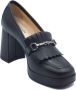 Nerogiardini Klieke zwarte leren schoenen met franjes Black Dames - Thumbnail 7