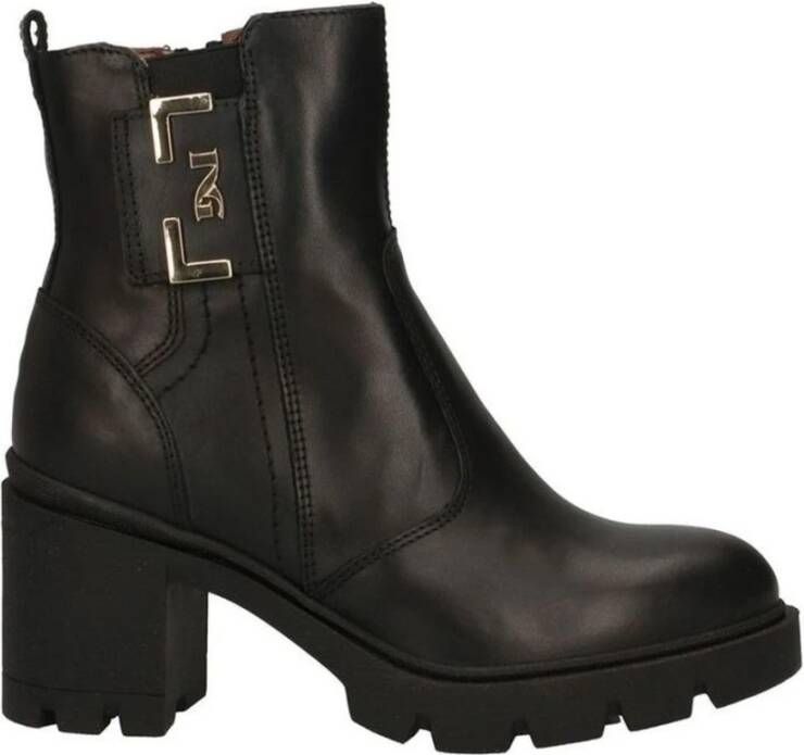 Nerogiardini Zwarte Leren Dames Enkellaars van Nero Giardini Zwart Dames - Foto 4