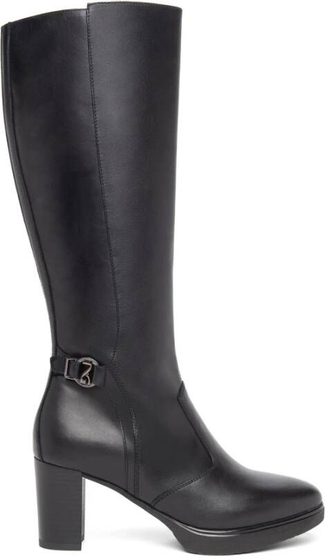 Nerogiardini Zwarte Italiaanse Laarzen met Metalen Details Black Dames - Foto 3