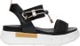 Nerogiardini Zwarte Lage Sandalen Elegante Zomerstijl Black Dames - Thumbnail 2