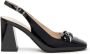 Nerogiardini Zwarte lak slingback sandalen Black Dames - Thumbnail 1