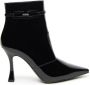 Nerogiardini Zwarte lakleren enkellaarsjes met rits Black Dames - Thumbnail 1