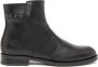 Nerogiardini Zwarte leren blokhak schoenen Black Dames - Thumbnail 1