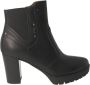Nerogiardini Zwarte leren enkellaars voor dames met rits en elastiek Black Dames - Thumbnail 1