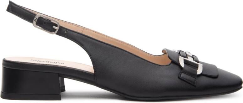 Nerogiardini Zwarte Leren Sandalen voor Vrouwen