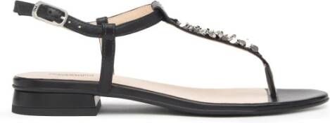 Nerogiardini Zwarte Pailletten Slippers Sandalen