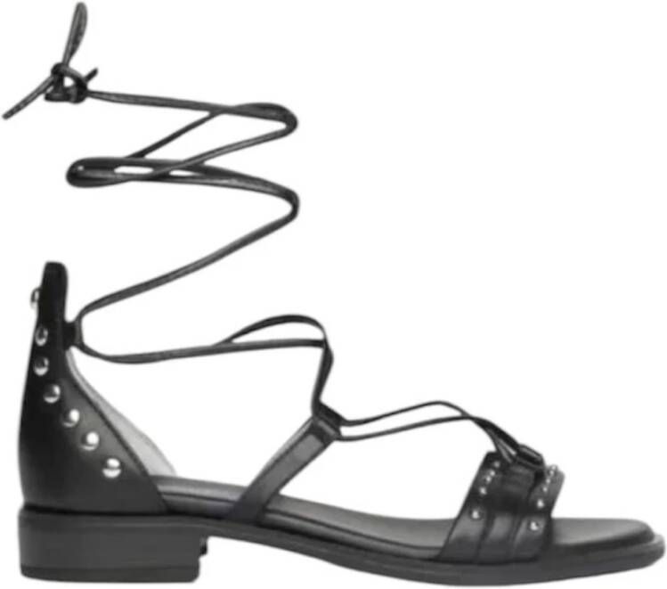 Nerogiardini Zwarte platte sandalen E218670D
