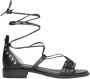 Nerogiardini Zwarte platte sandalen E218670D - Thumbnail 2