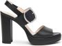 Nerogiardini Zwarte sandalen met gespdetail - Thumbnail 1