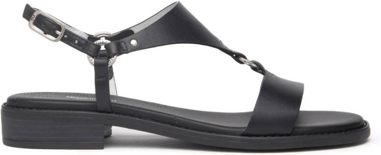 Nerogiardini Zwarte sandalen met lage band