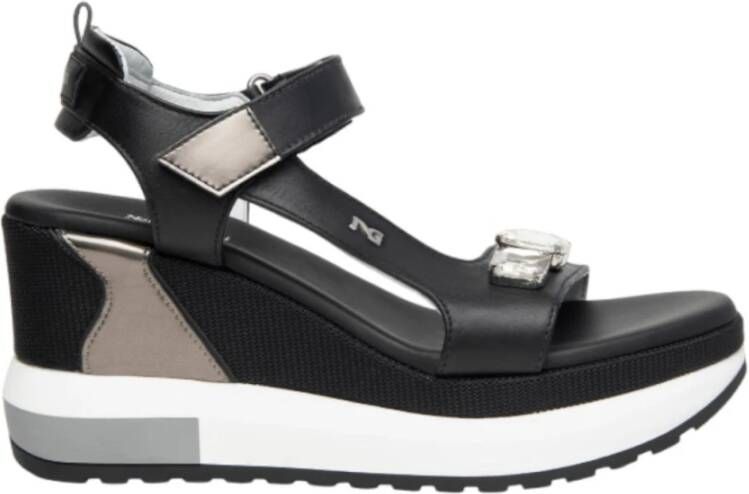 NeroGiardini Sandalen met sleehak NERO GIARDINI 100 TAMIGI NERO