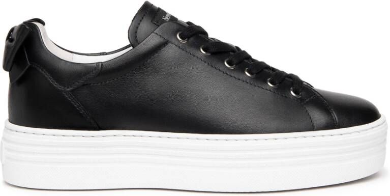 Nerogiardini Zwarte Sneakers met Strikdetail