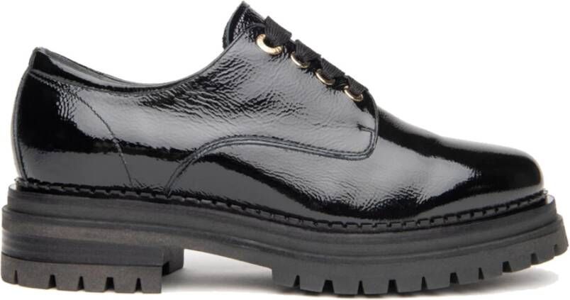 Nerogiardini Zwarte Veterschoenen Black Dames