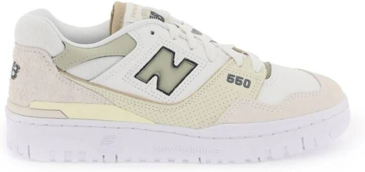 New Balance 550 Sea Salt met Fatigue Green en Turtledove Sneakers White