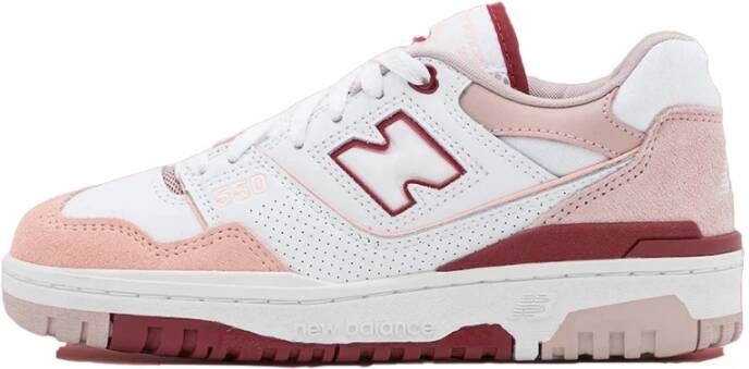 New Balance 550 White Scarlet Sneakers Klassieke Stijl