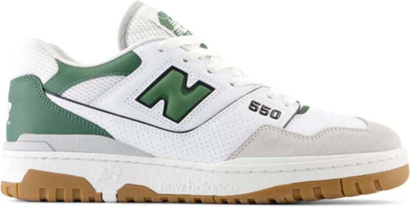 New Balance Groene Leren Slip-On Sneakers met Rubberen Zool Multicolor Heren