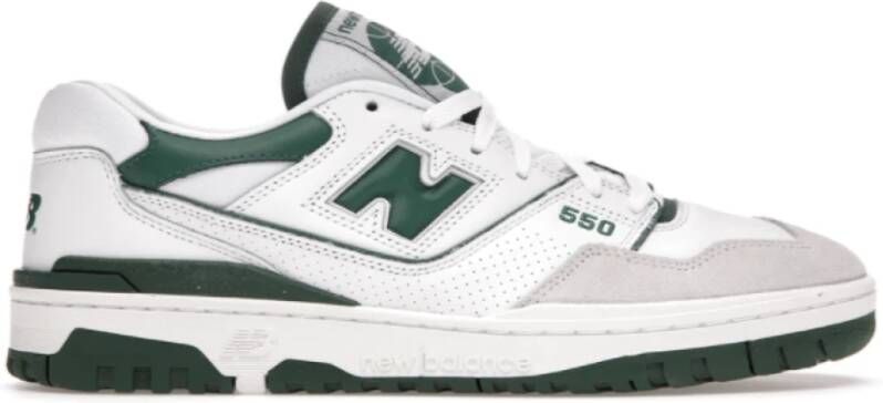 New Balance 550 Wit Groene Sneakers Wit Heren