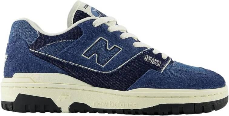New Balance Blauwe Suède Logo Sneakers Blue Dames