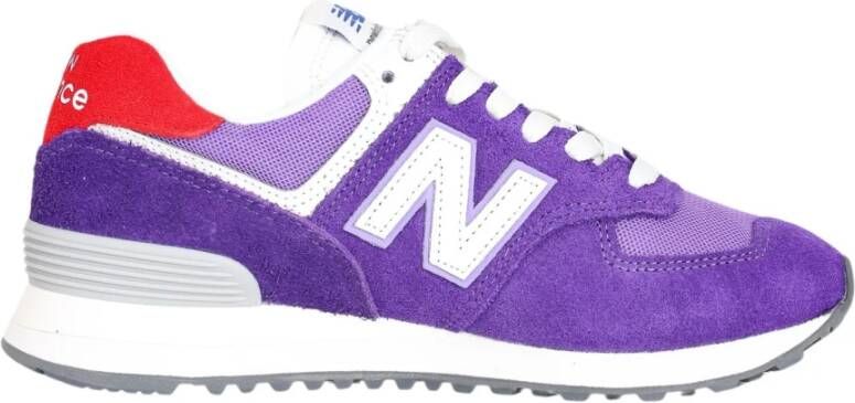 New Balance 574 Dames Sneakers Paars Rood Wit Purple Dames