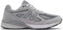 New Balance USA 990v4 Sneakers met Suède en Mesh Gray Heren - Thumbnail 12