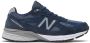 New Balance 990v4 Marine Zilver Hardloopschoen Multicolor Heren - Thumbnail 1