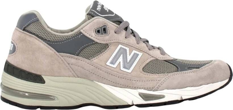New Balance "Grijze Leren Sneakers met Reflecterende Details" Grijs Dames - Foto 3