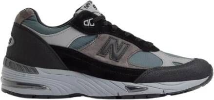 New Balance Moderne stijl Sneaker met premium leren bovenwerk Black Heren