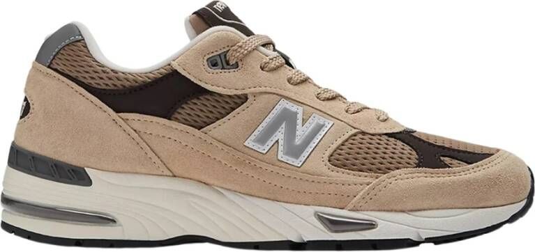 New Balance Stijlvolle 991 Sneakers voor Mannen Beige Heren