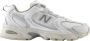 New Balance Witte Beige Sneakers Veters Rubberen Zool White - Thumbnail 11
