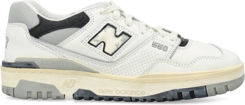 New Balance Witte Sneakers 550 met Contrast Inzetstukken White Heren