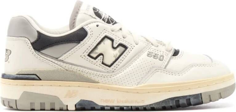 New Balance Witte Sneakers 550 met Contrast Inzetstukken White Heren