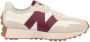 New Balance 327 Moonbeam met Classic Burgundy Sneakers White Dames - Thumbnail 1