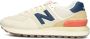 New Balance Mesh Suede Sneakers Licht Grijs Rood Multicolor Heren - Thumbnail 5