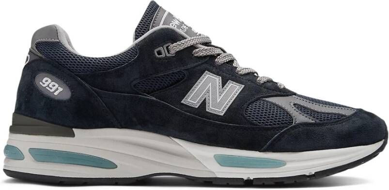 New Balance Suede Mesh Panel Sneakers Blue Heren