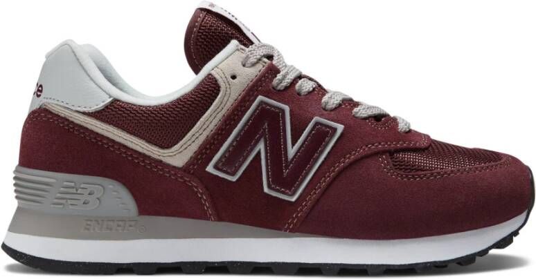 New Balance Bordeaux 574 Suède Sneaker Red