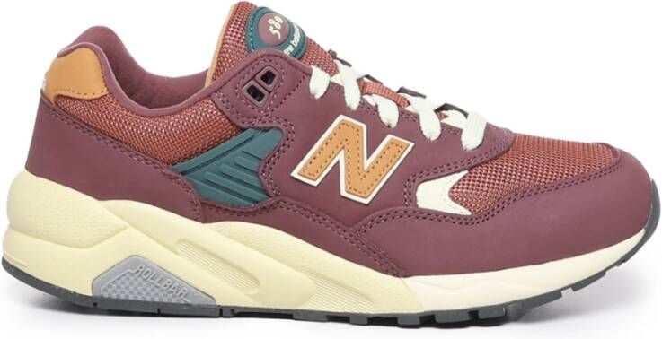 New Balance Bordeaux Sneakers met Mesh en Leer Red Heren